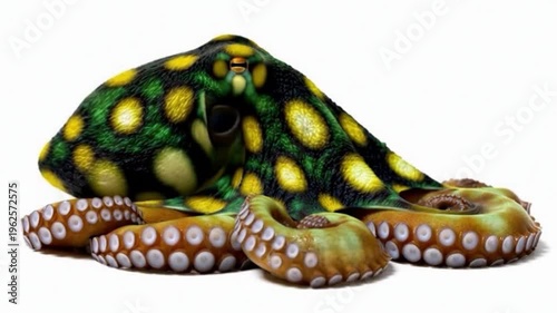 Octopus changing the colors alone