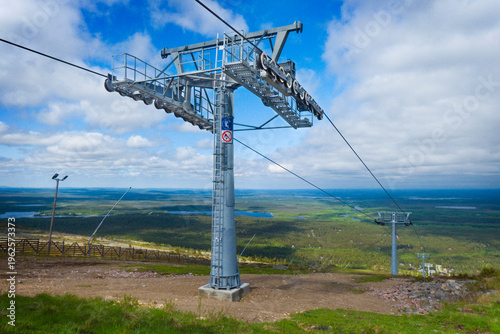 Canvas Print The largest Finnish ski resort in Levi