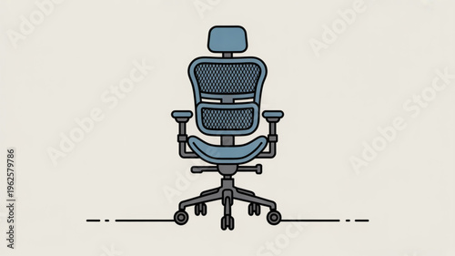 Ergonomic office chair with adjustable features on a neutral background symbolizing comfort and productivity in a modern workspace setting