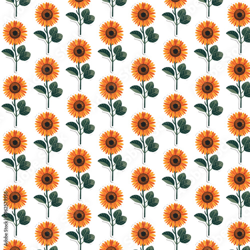 Seamless Floral Pattern Vector with Elegant Botanical Design