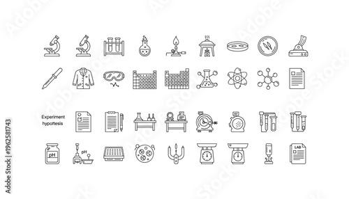 Science laboratory equipment and tools for research and experiment