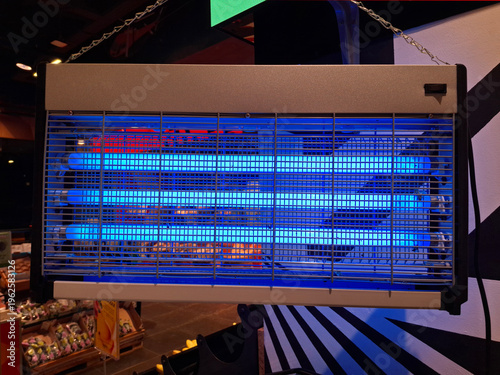 Photography Electric ultraviolet insecticide insect killer, effective UV lamp trap in shop
