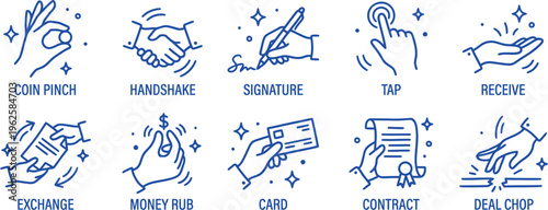 Business transaction and financial agreement hand gestures for commercial banking and corporate legal services