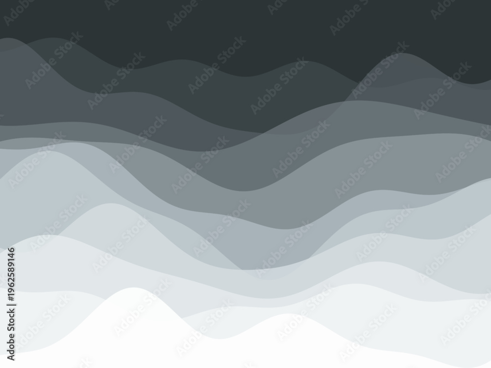 Fototapeta premium Abstract Wave Layers Colorful Mountain Landscape Background