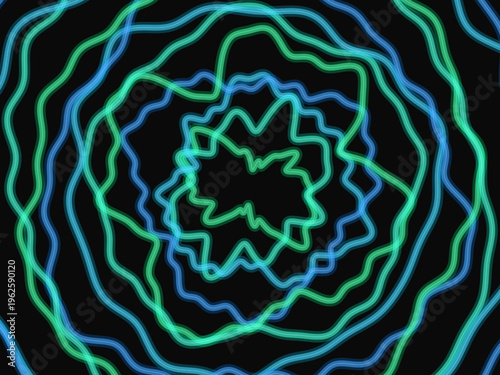 Abstract Neon Laser Beams Colorful Dark Backdrop