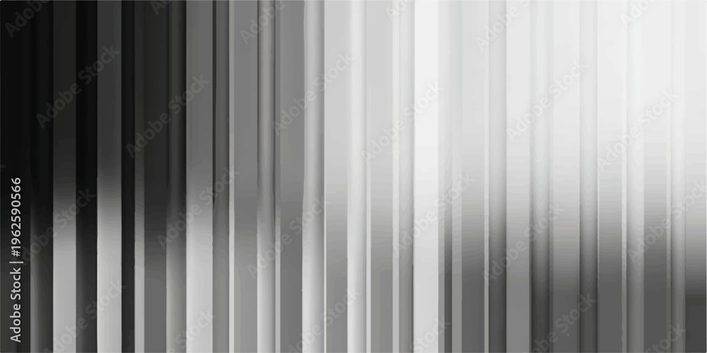 Obraz premium Monochromatic gradient, with a vertical array of grayscale bars, creates a study in contrasting light and shadow, evoking a sense of calm and visual interest.