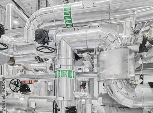 Geothermal power plant infrastructure, renewable thermal energy for industrial and heating applications.