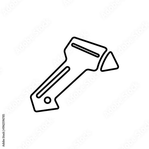 緊急脱出用ハンマーの線画アイコン