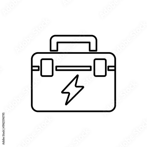 ジャンプスターターの線画アイコン