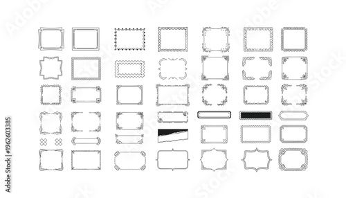 Collection of elegant ornate frames and borders for design