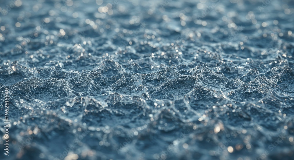 Obraz premium Close-up of Rippling Water Surface with Bokeh Lights