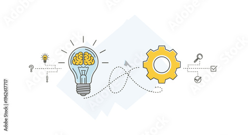 Creative idea and innovation concept.