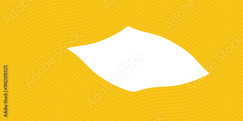 Yellow instant noodle, pasta and spaghetti texture with geometric wavy lines. Ramen, pasta vector pattern. Background abstract food illustration