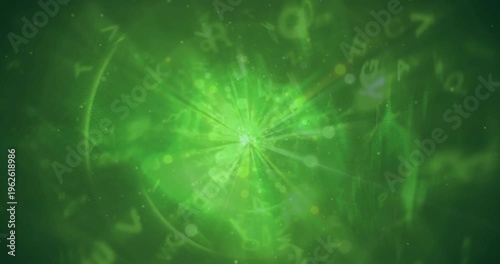 Animation of christmas decoration over falling snow