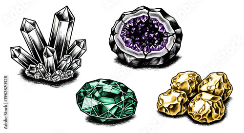 Assorted Gemstones and Minerals