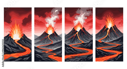 Volcano Eruption Sequence