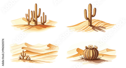 Desert Landscape With Cacti