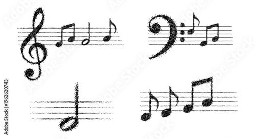 Musical Notes and Clefs Collection
