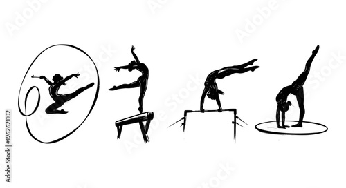 Gymnastics Silhouettes Collection