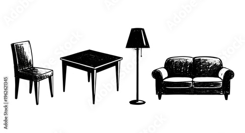 Hand Drawn Furniture Collection