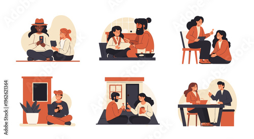 People Interacting in Various Settings