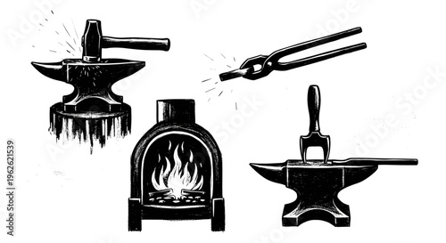 Blacksmith Tools and Forge