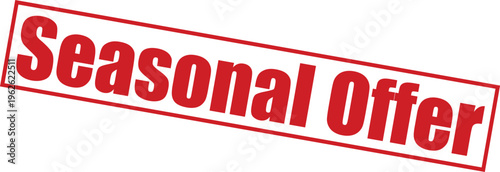 Seasonal offer stamp with red text