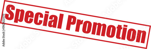Red special promotion stamp on for marketing and advertising