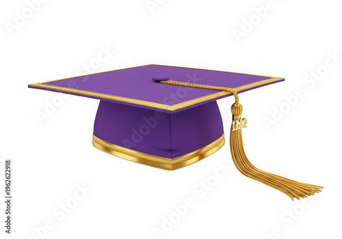 Graduation cap with gold tassel symbolizing academic achievement