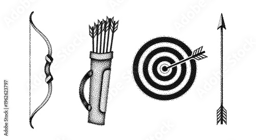 Archery Equipment Icons