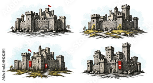 Medieval Castle Illustrations
