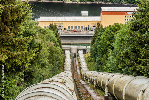 Wendefurth Pumped-storage Power Station penstocks, Saxony-Anhalt state, Germany