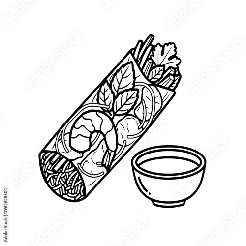 Fresh Spring Roll and Sauce