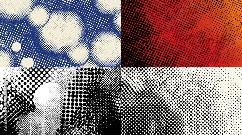 Seamless halftone comic dot texture pattern graphic