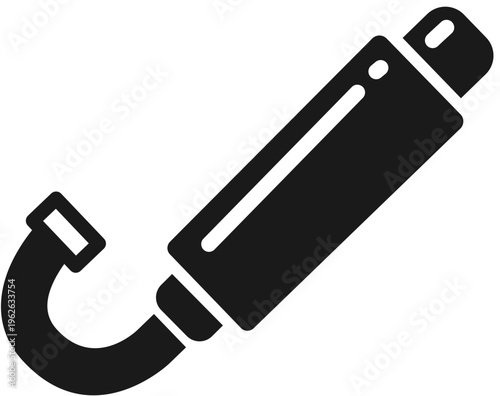 Motorcycle exhaust pipe icon