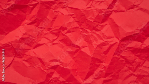 Crumpled Red Paper Texture Background