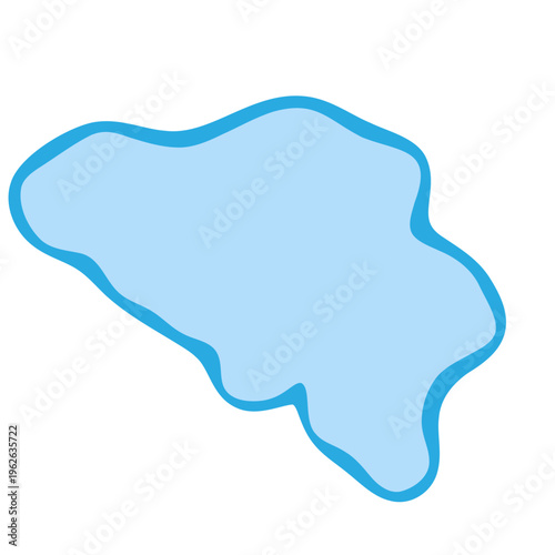 Belgium country silhouette. Vector map silhouette. Blue smooth shape like water drop or splash