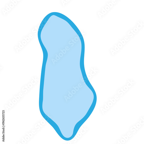 Albania country silhouette. Vector map silhouette. Blue smooth shape like water drop or splash
