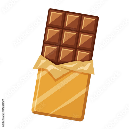 chocolate candy bar wrapped in gold foil.