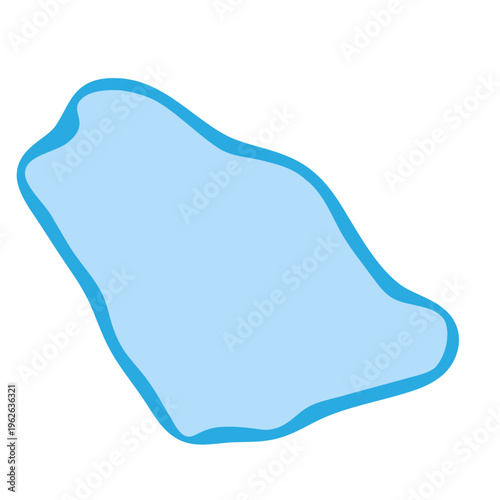 Saudi Arabia country silhouette. Vector map silhouette. Blue smooth shape like water drop or splash