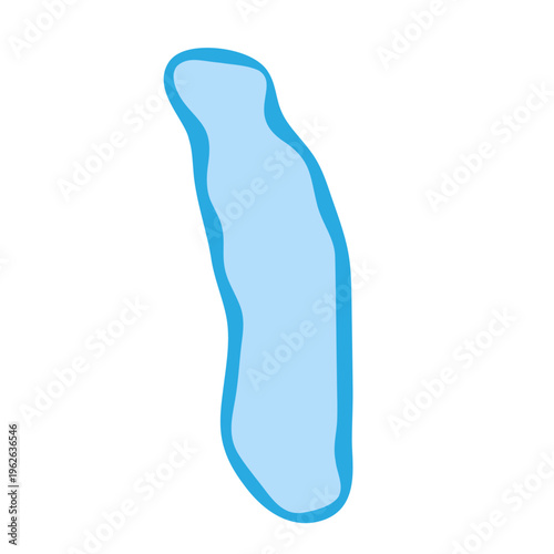 Togo country silhouette. Vector map silhouette. Blue smooth shape like water drop or splash
