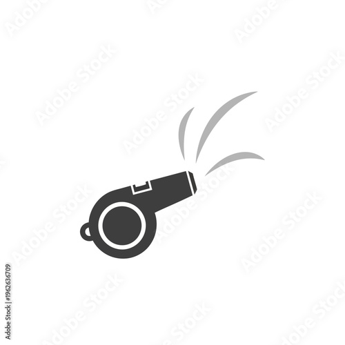 Iconic Whistle Blowing Sound Waves, Representing Sports, Games, and Referee Signals for Authority and Action