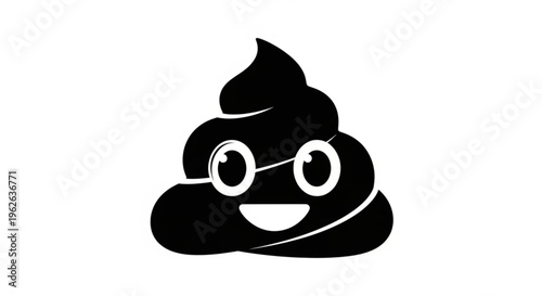 Smiling Poop Emoji with Glasses Icon