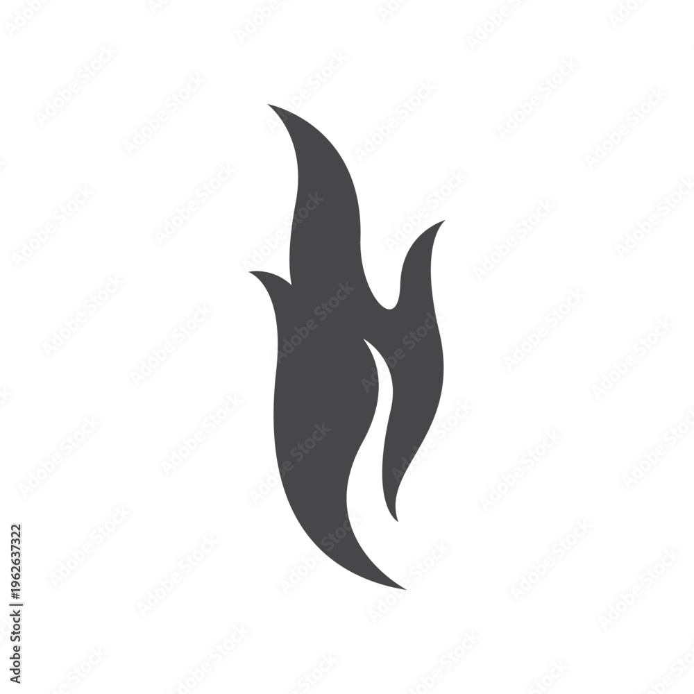 Naklejka premium futuristic fire logo icon illustration