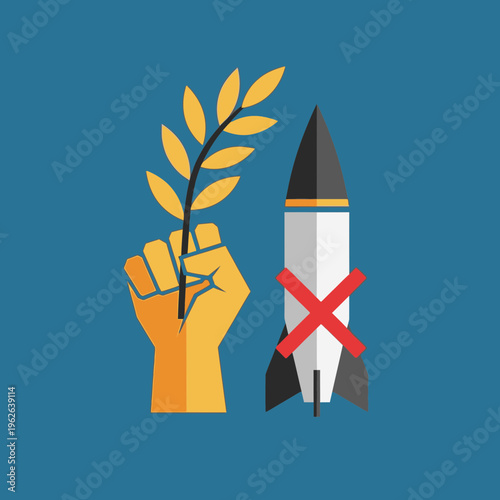 Peaceful protest against nuclear weapons.