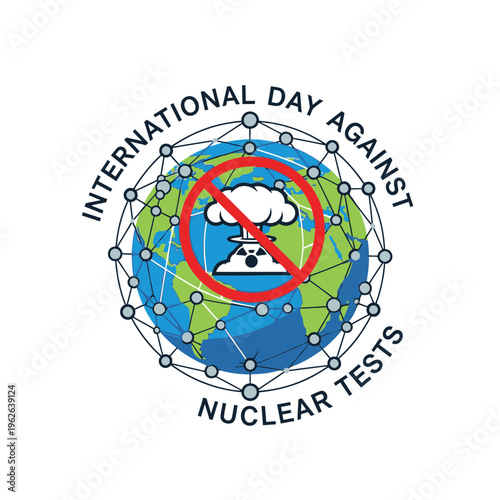 International Day Against Nuclear Tests awareness symbol.
