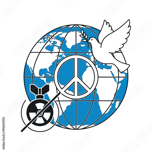 Symbolic illustration of world peace concept.