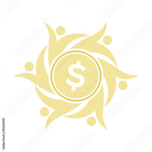 creative man and money logo