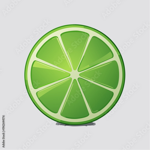 Bright green lime cut in half reveals juicy interior texture against a minimalist white studio background setting.