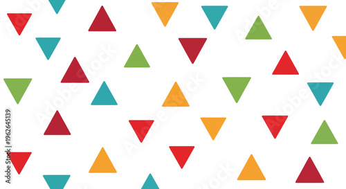 Free Download Vibrant and playful triangle mosaic pattern on pristine white backdrop perfect for diverse projects - GFXLoad
